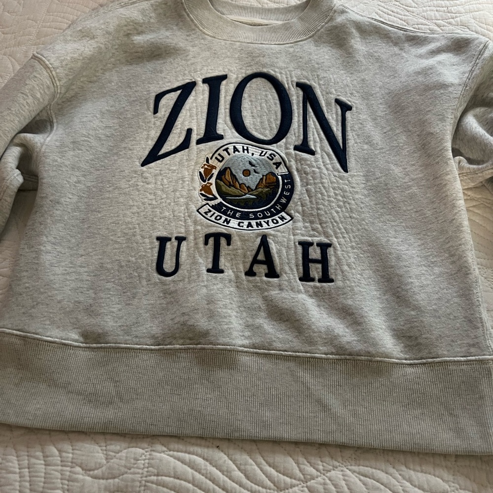 Abercrombie & Fitch Gray Zion Utah Women's Sweater